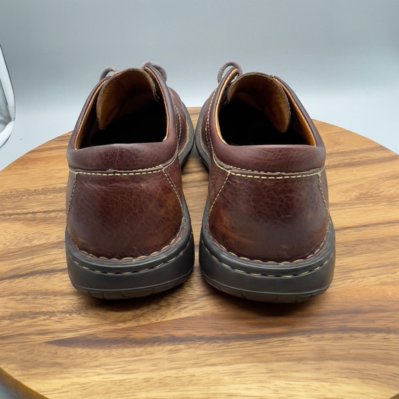 VTG Born Oxfords Mens 12 M Brown Leather Casual Comfort Walking Split Toe Shoes - Picture 4 of 9